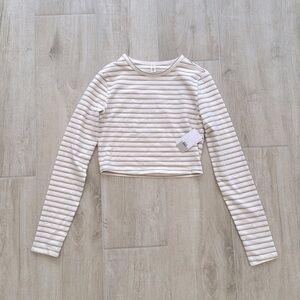 nordstrom NWT striped crop long sleeve